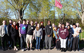 Picture of students at Augsburg House