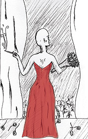 Artwork from the poster for Bald Soprano.