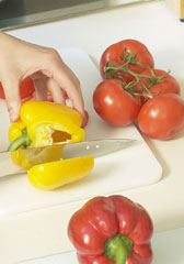 cutting vegetables