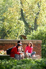 students on campus