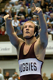 Picture of Augsburg's Travis Lang at nationals.