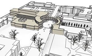 Diagram of one possible campus layout.