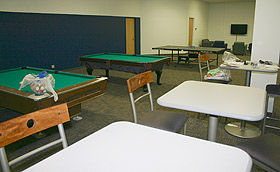 Picture of the set up of the student lounge.