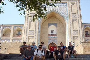 Picture of wrestling team in Central Asia.